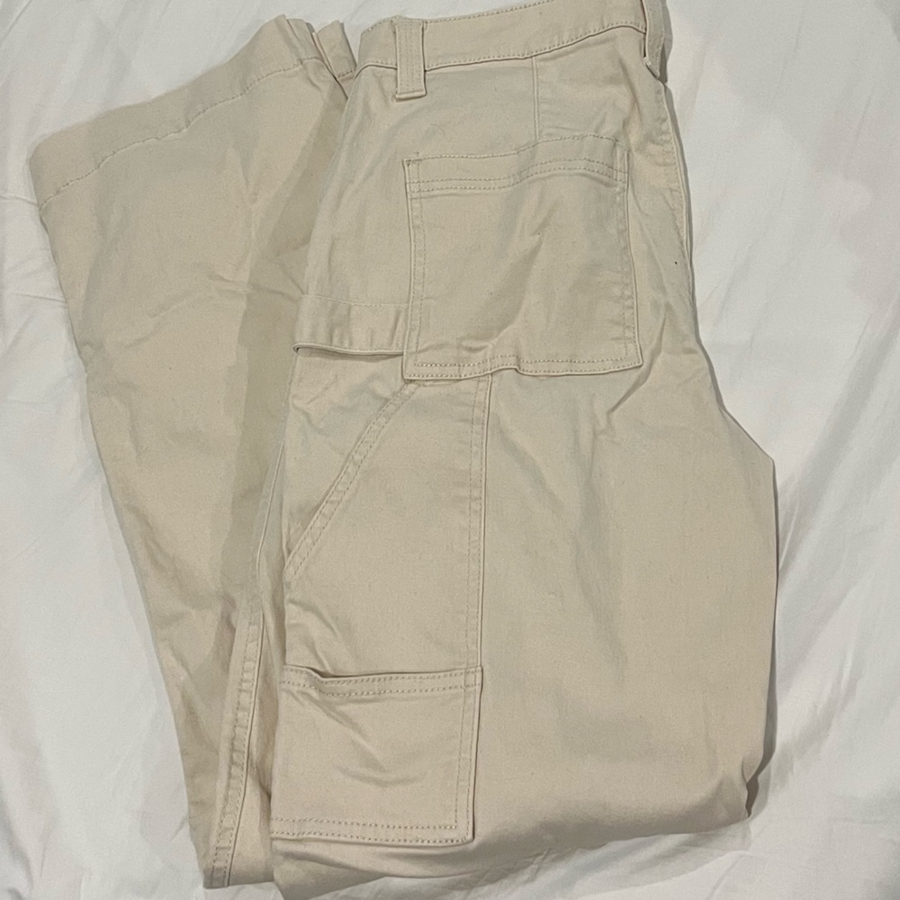 Tillys RSQ Beige Cargo Pants Button Up